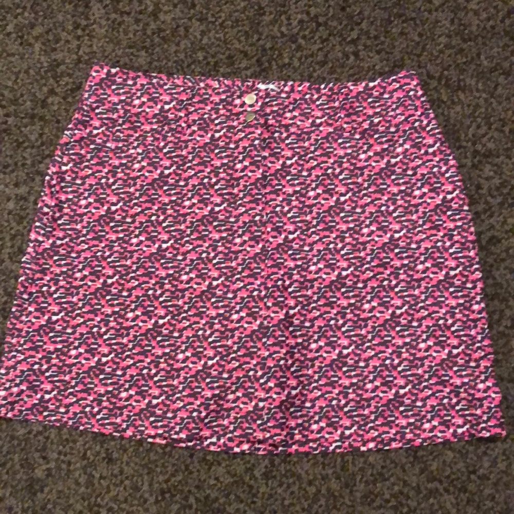 Pink camouflage golf skirt